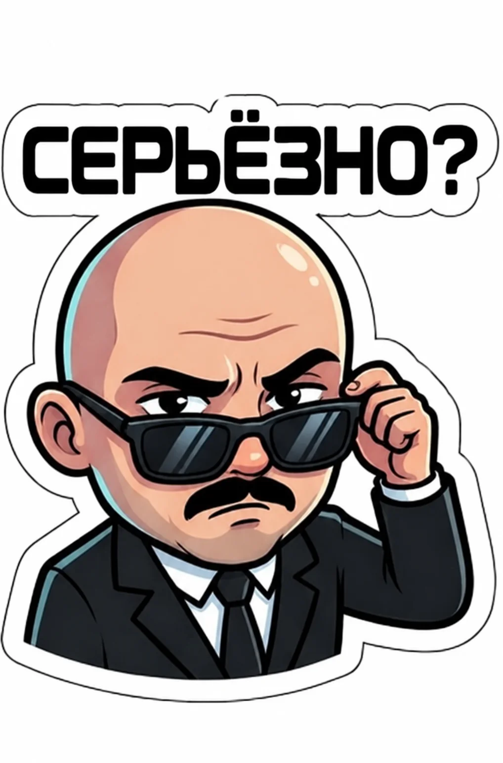 Стикер «Серьёзно» MEMBOX