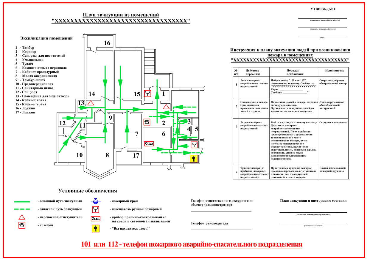 Планы эвакуации | Заказать план эвакуации о пожаре